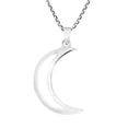 thumbnail image 1 of AeraVida Trendy Celestial Night Sky Lunar Crescent Moon Sterling Silver Pendant Chain Necklace Unique Casual Everyday Wear Unixex Jewelry Gifts, 1 of 3
