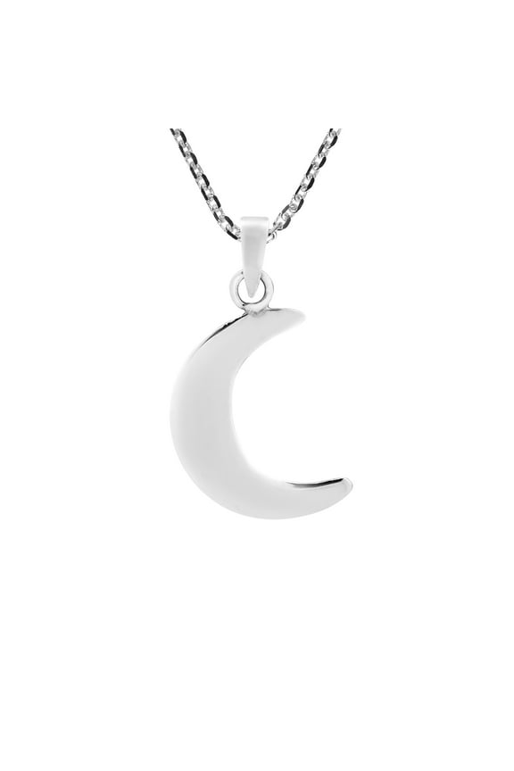 Trendy Celestial Night Sky Lunar Symbol Sterling Silver for Women | Mystical Crescent Moon Pendant Chain Necklace Unisex | Jewelry Gifts for Daughter