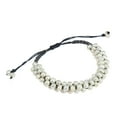 thumbnail image 1 of AeraVida Ultra-Modern White String of Pearls & Cotton Rope Pull String Bracelet, 1 of 3