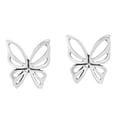 thumbnail image 1 of AeraVida Versatile Everyday Wear Meaningful Spiritual Rebirth, Love, and Hope Butterfly Sterling Silver Stud Post Stud Earrings Casual Jewelry Gifts for Women, 1 of 5