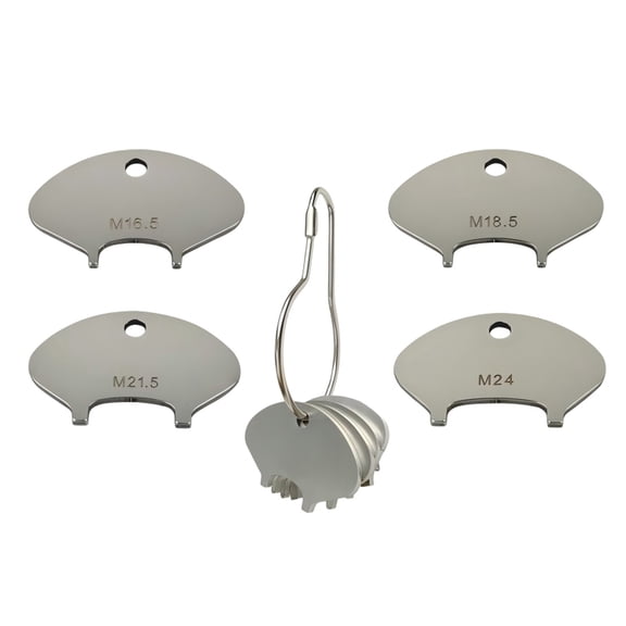 Aerator Key for Sink Faucet, Stainless Steel Faucet Aerator Wrench, Universal Fit for 4 Sizes, M16.5, M18.5, M21.5, M24