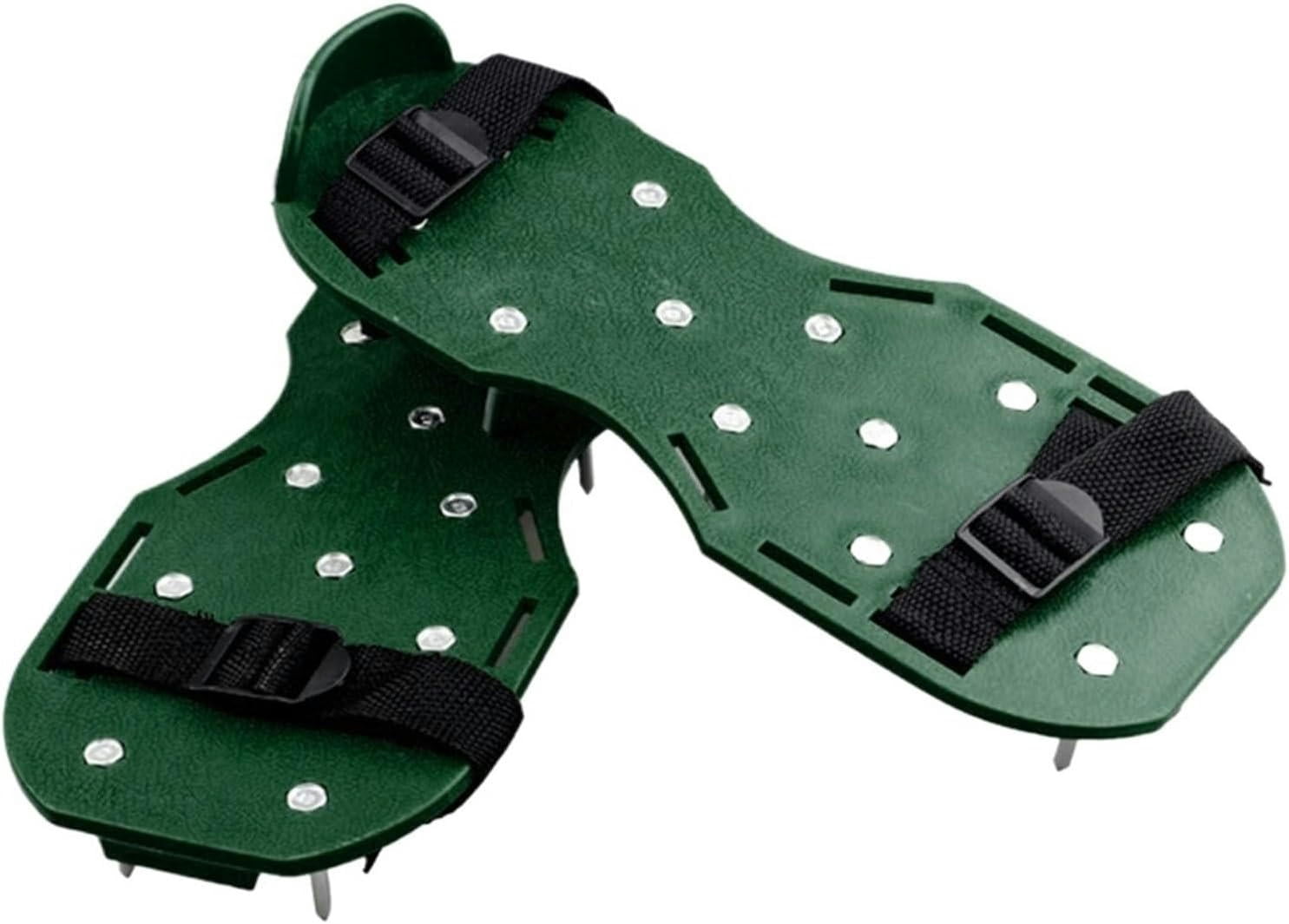 Aerator Lawn Tool Garden Nail Shoes Grass Loose Soil Cultivator Spikes Epoxy Yard Grass Cultivator Lawn Aerator Sandals Gardening Tool(2pair)