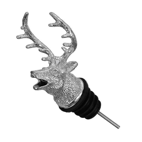Aerator Pourer Spout For Alcohol Stainless Steel Deer Stag Head Wine Pourer Stags