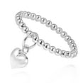 thumbnail image 1 of Aeravida Adorable Heart Dangle Eternal Love Beaded Sterling Silver Ring | Cute Wedding Rings For Women | Love Symbol Comfort Fit Silver Rings for Women | Heart Ring for Women | Ring - 5, 1 of 6