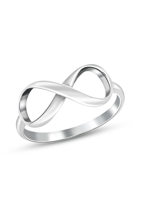 Endless Love Infinity Symbol .925 Sterling Silver | Classic Wedding Rings For Women | Casual Comfort Fit Silver Rings for Women | Gift for Women | Sterling Silver Rings Sizes - 7