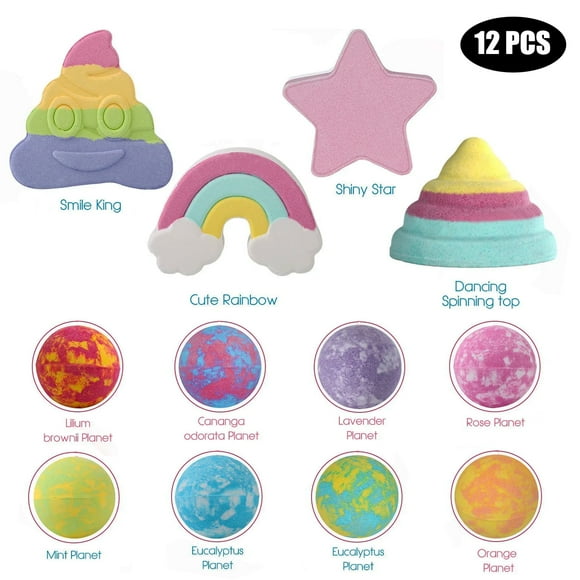 Aerb Bath Bombs,12 Packs Bath Bomb Gift Set for Bubble & Spa Bath, Pure Natural Scents