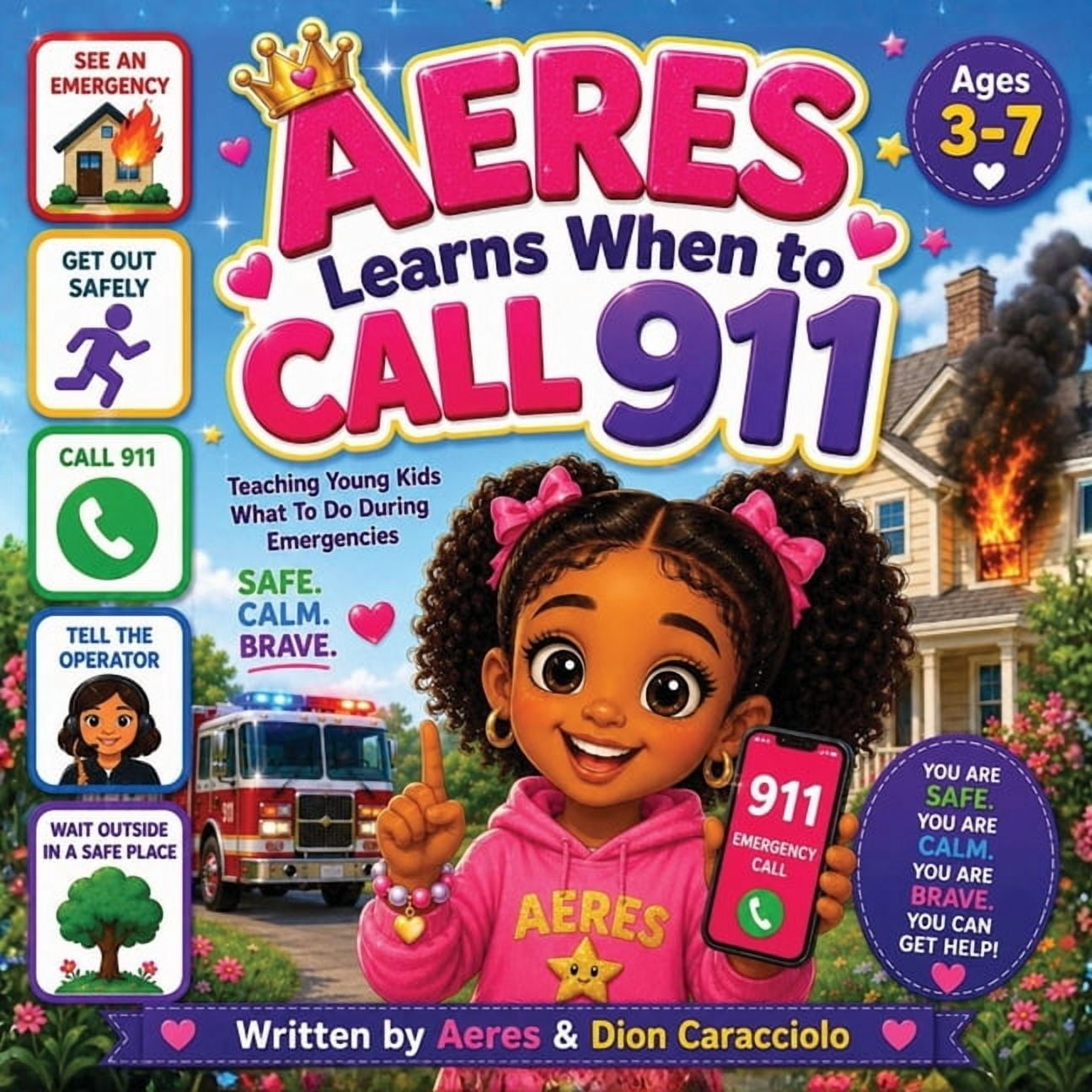 Aeres learns when to Call 911: Teaching young Kids what to do during Emergencies, (Paperback)