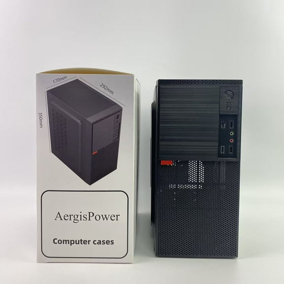 AergisPower Computer chassis,Computer Case Mid Tower with 4x120mm Fans, USB 3.0 Ready 10 x3.5'' HDD+3 x2.5'' SDD 360mm Supported on Top & Front Radiator GPU Vertically Mounting Black