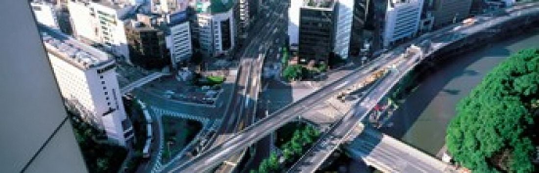 Aerial Akasaka Tokyo Japan Canvas Art - Panoramic Images (36 x 12)
