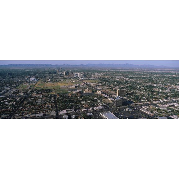 Aerial Central Avenue Phoenix AZ Poster Print (27 x 9)