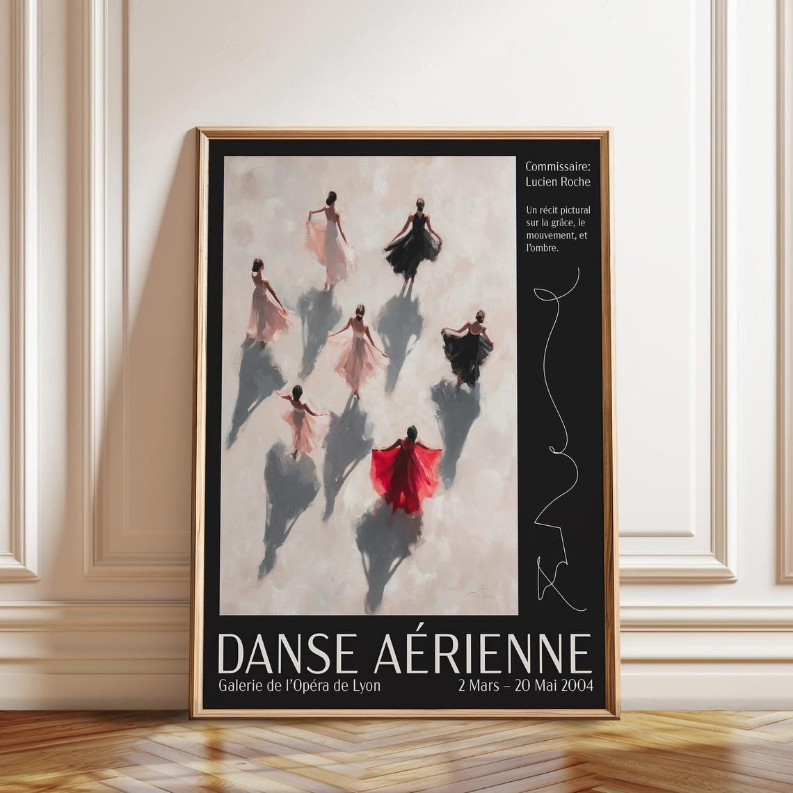 Aerial Dance Ensemble French Exhibition Wall Art Decor, Unframed Canvas ...