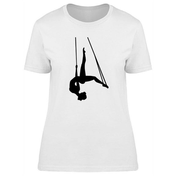 Aerial Dancer Upside Down T-Shirt Women -Image by Shutterstock, Female Large