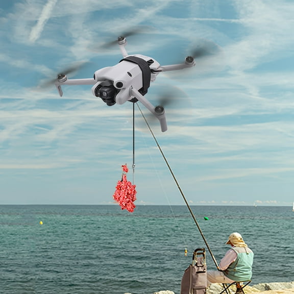 Aerial Delivery Thrower for DJI Mini and Mavic Series Drones Remote Control for Delivering Bait, Meals, Gifts, Advertisements