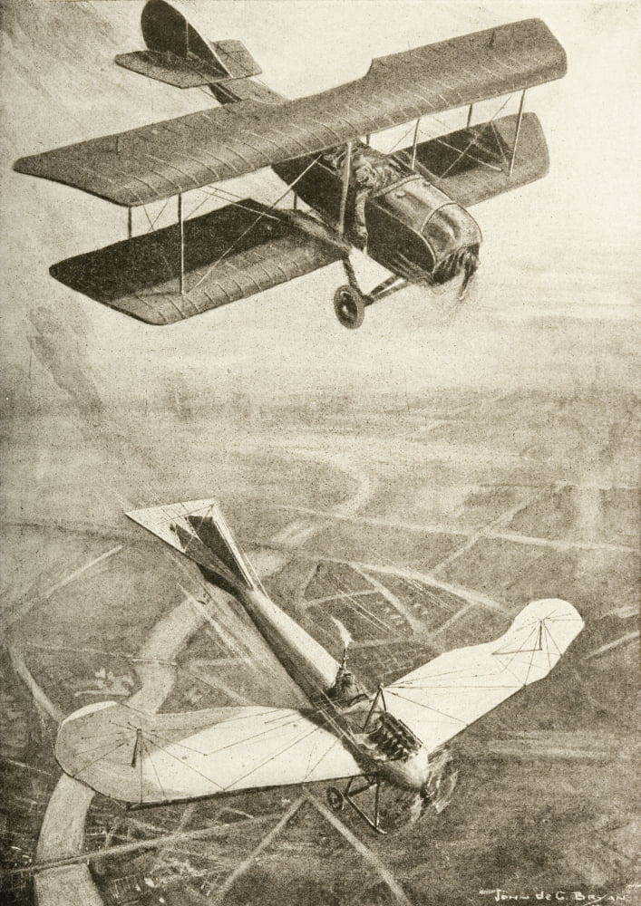 Aerial Duel On The Western Front Canvas Art - Ken Welsh Design Pics (12 x 17)