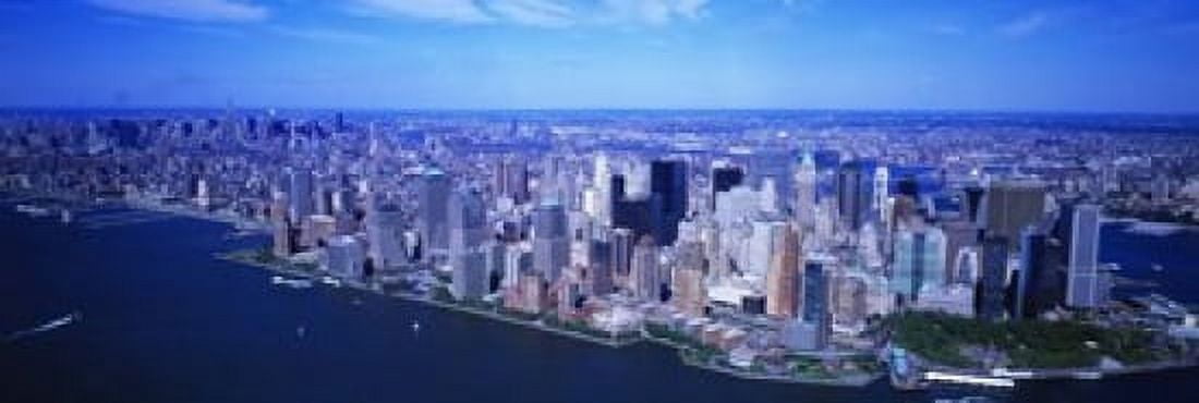 Aerial Lower Manhattan NYC New York City New York State USA Canvas Art - Panoramic Images (18 x 6)