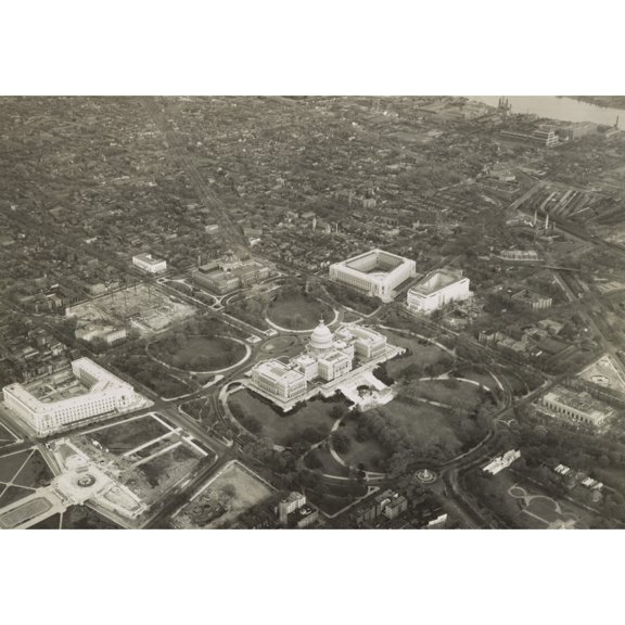 Aerial Photo Of Capitol Hill History (36 x 24)