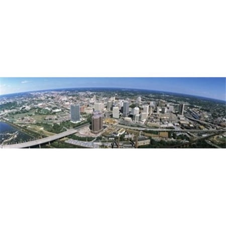Aerial Richmond VA Poster Print by - 36 x 12