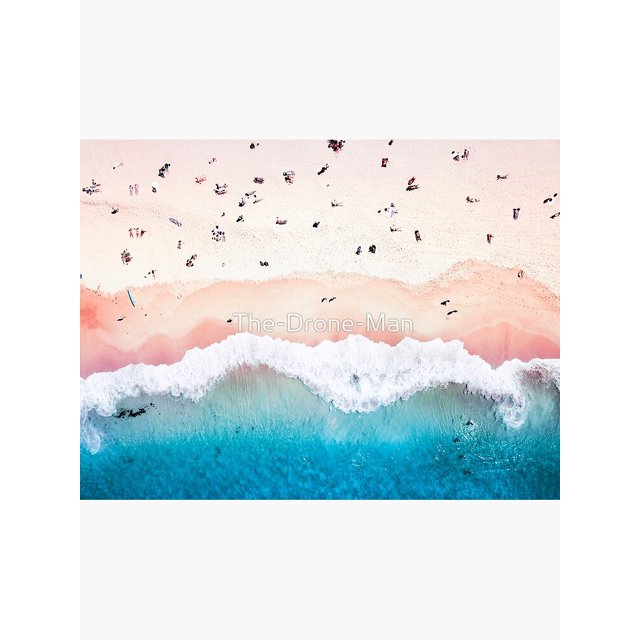 Aerial Sandy Beach Canvas Poster Decor Landscape Office Room Decor Gift