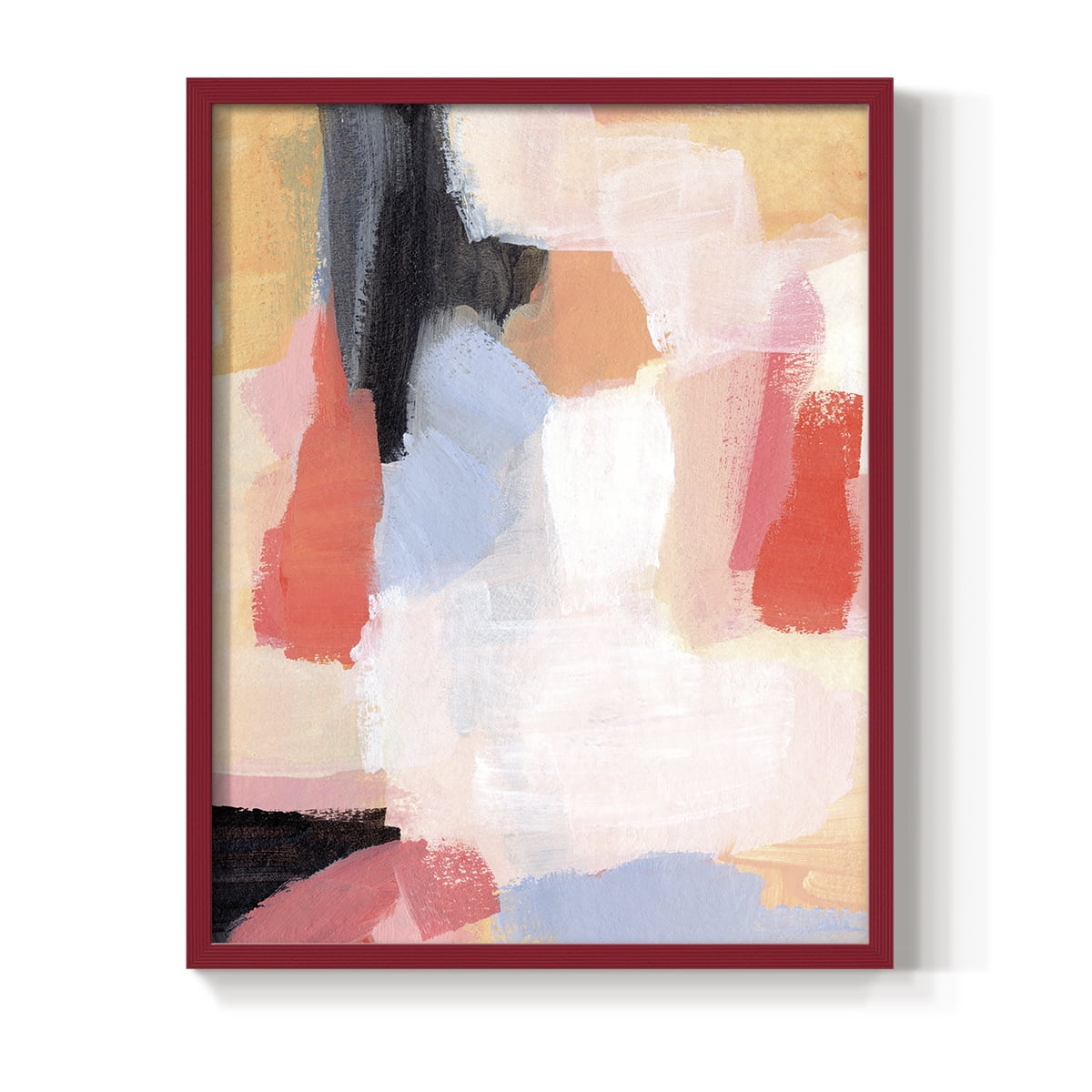 Aerial Scarlet II in Paper Solid Wood 8 x 10 Framed Print