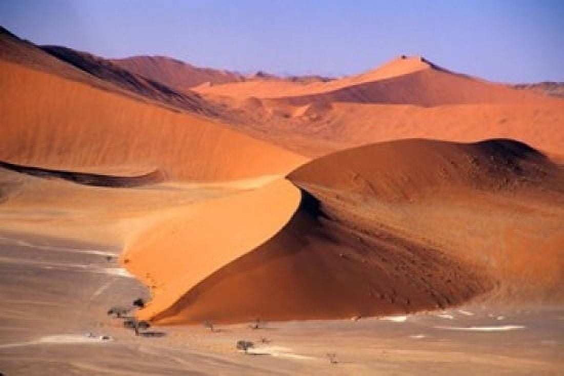 Aerial Scenic Sossuvlei Dunes Namibia Canvas Art - Alison Jones DanitaDelimont (17 x 11)