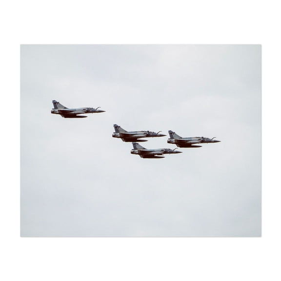 Aerial Synchrony - Athens Greece Photography Airplane Military Navy Patriotic Skyline Unframed Wall Art Print 4 x 6 inches