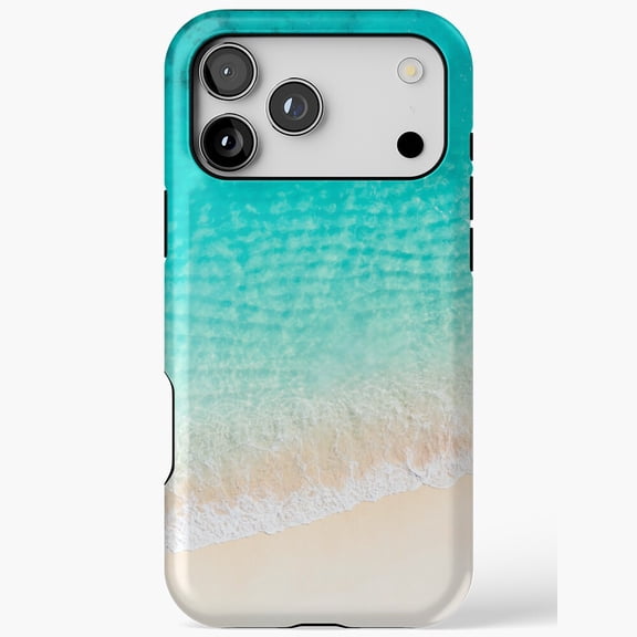 Aerial Tropical Beach Turquoise Ocean Sand for iPhone Case 11 through 17 Pro Max