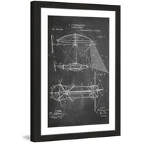 "Aerial Vessel 1893 Chalk" Framed Painting Art Print, 12" x 1.5"