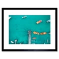 thumbnail image 1 of Aerial View Boat Dock Framed Wall Art Print, 1 of 5