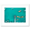 thumbnail image 1 of Aerial View Boat Dock Framed Wall Art Print, 1 of 5