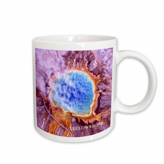 3drose, Aerial View Grand Prismatic Spring Yellowstone National Park, 15oz Mug