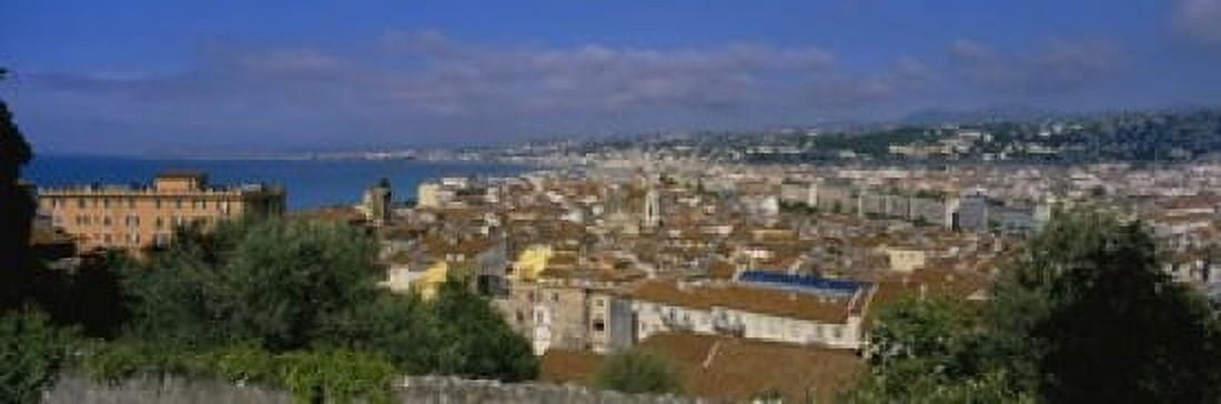 Aerial View Of A City Nice France Canvas Art - Panoramic Images (18 x 6)