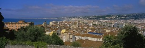 Aerial View Of A City Nice France Canvas Art - Panoramic Images (36 x 12)