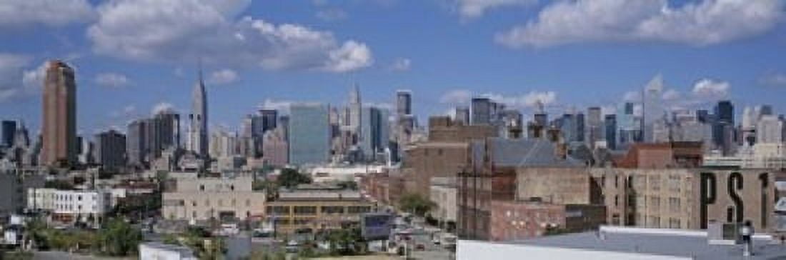 Aerial View Of An Urban City Queens NYC New York City New York State USA Canvas Art - Panoramic Images (18 x 6)