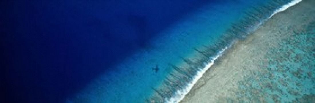 Aerial View Of Beach Tetiaroa Island Polynesia Canvas Art - Panoramic Images (18 x 6)