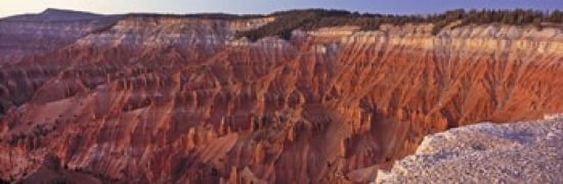 Aerial View Of Jagged Rock Formations Cedar Breaks National Monument Utah USA Canvas Art - Panoramic Images (18 x 6)