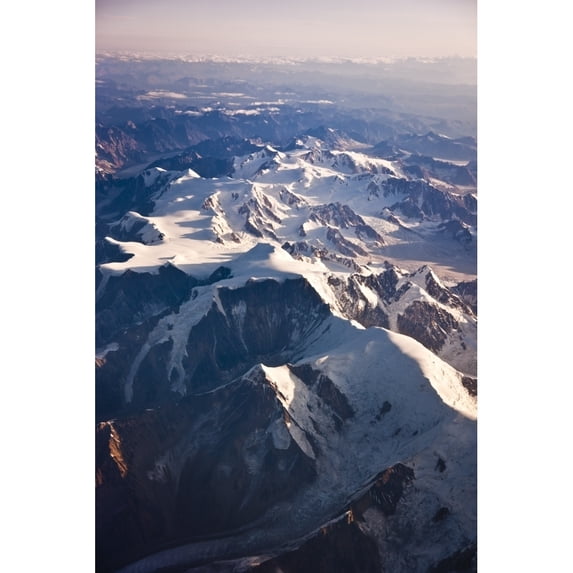 Aerial View Of Mount Torbert The Tordrillo Mountains And The Alaska Range Southcentral Alaska Poster Print