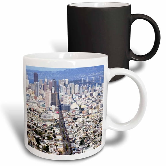 3drose, Aerial View of Nyc, 11oz Magic Transforming Mug