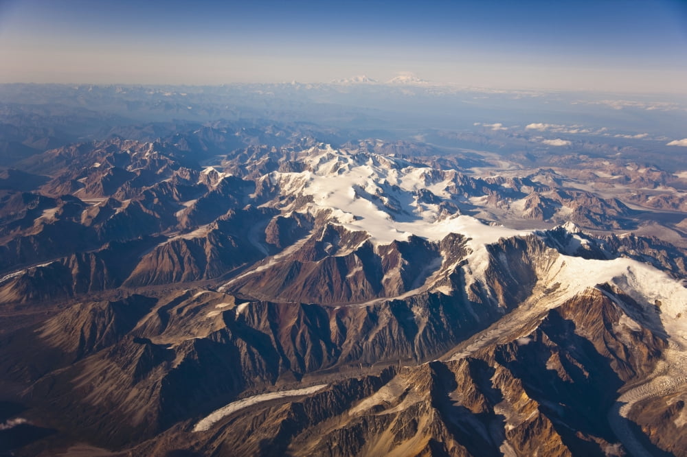 Aerial View Of The Alaska Range Mount Mckinley And Mt Foraker In The Far Distance Southcentral Alaska Canvas Art - Kevin Smith Design Pics (19 x 12)