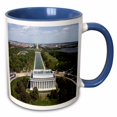 thumbnail image 1 of 3drose, Aerial View of the Lincoln Memorial, 11oz Two-tone Blue Mug, 1 of 6
