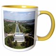 thumbnail image 1 of 3drose, Aerial View of the Lincoln Memorial, 15oz Two-tone Yellow Mug, 1 of 6