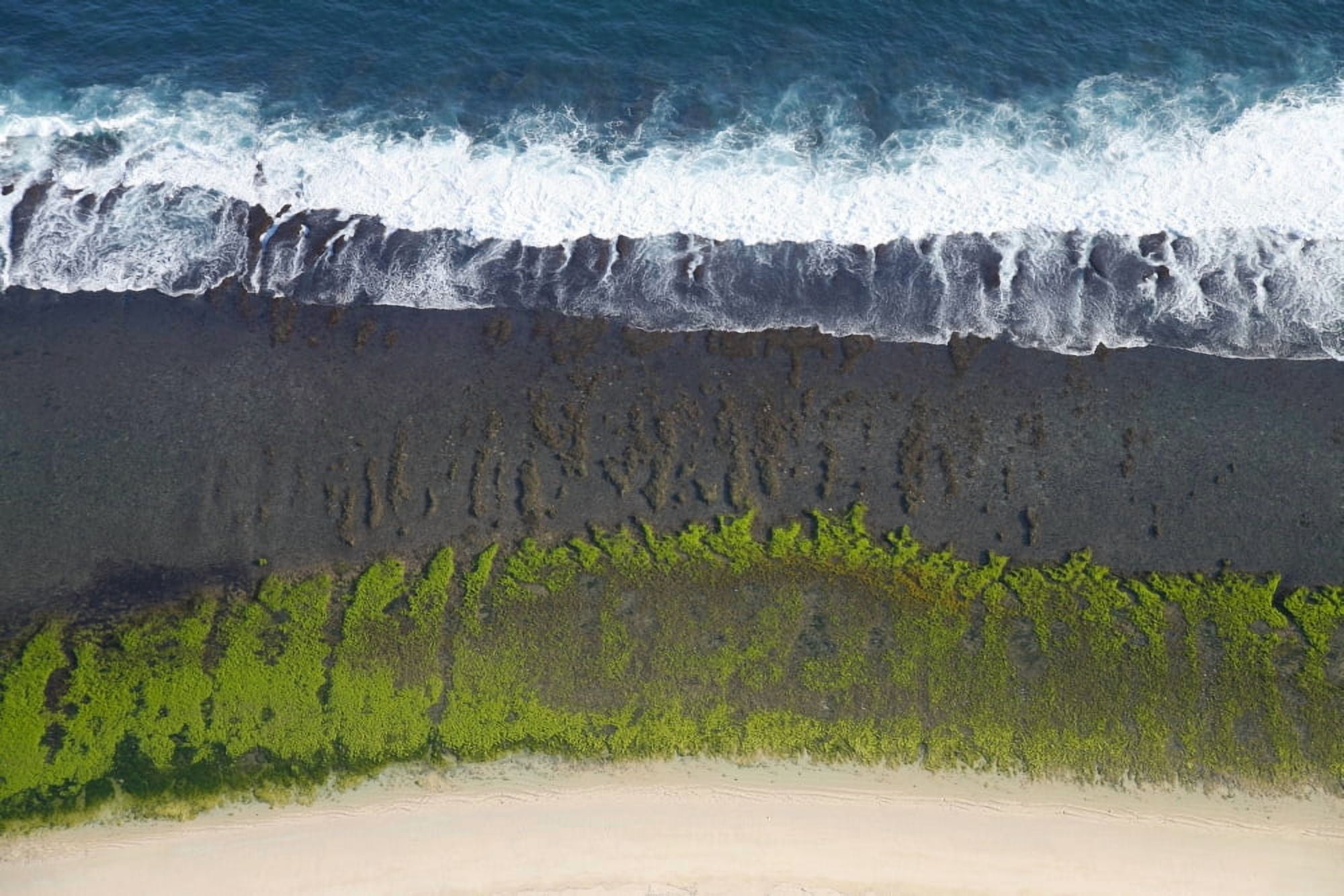 Aerial View Over The Reefs And Beaches Of The Bukit Peninsula Of Bali Indonesia Canvas Art - Sean White Design Pics (38 x 24)
