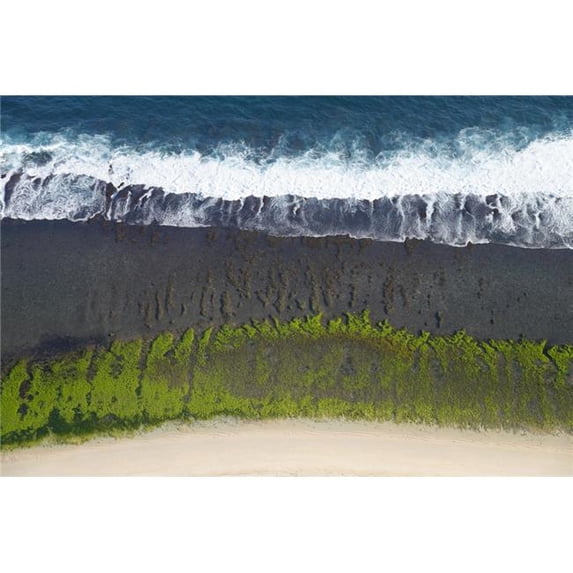 Aerial View Over the Reefs & Beaches of the Bukit Peninsula of Bali Indonesia Poster Print, 38 x 24