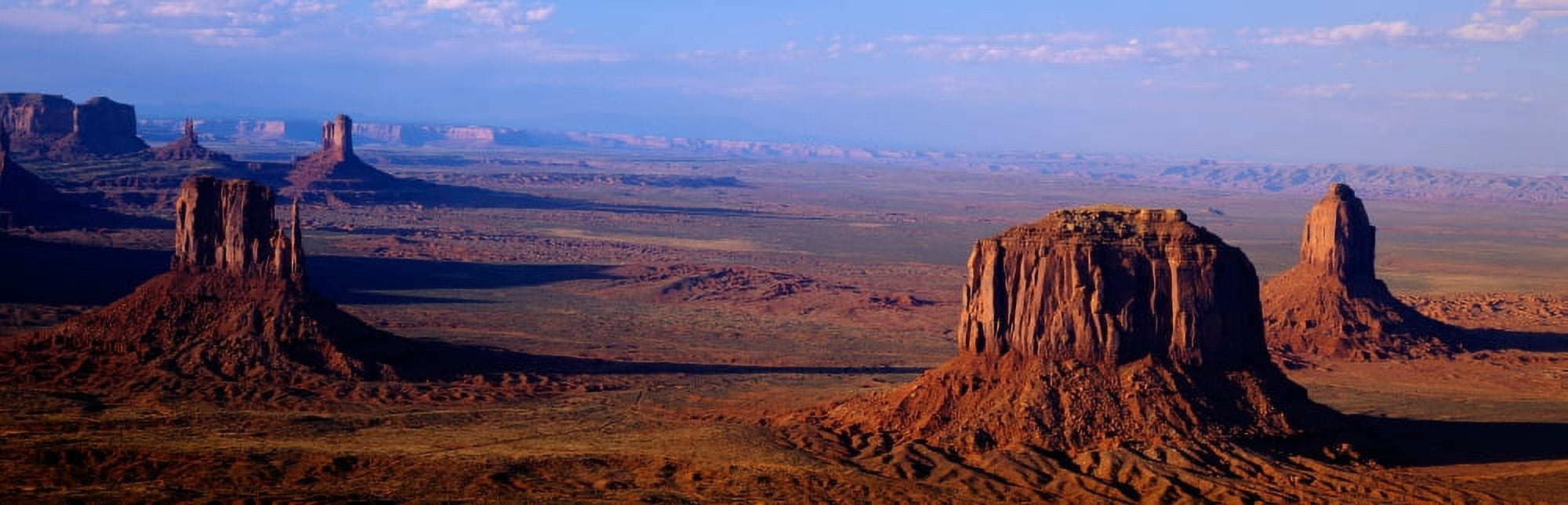 Aerial View from Butte Monument Valley Arizona Canvas Art - Panoramic Images (27 x 9)