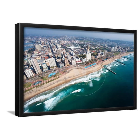 Aerial View of Durban, South Africa, Framed Art Print Wall Art by michaeljung Sold by Art.Com