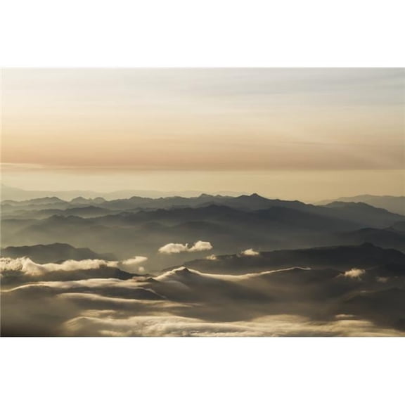 Aerial View of The Andes Mountains at Dawn Ecuador Poster Print - 38 x 24 in. - Large