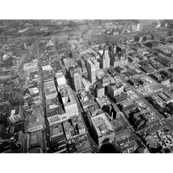 Aerial View of a City Minneapolis Minnesota USA Poster Print - 18 x 24 in.