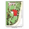 thumbnail image 1 of Aerial Views of landscape plans rendered by a landscape architect showing the house in its setting amidst plantings and trees Poster Print by J. Weidermann (18 x 24), 1 of 1