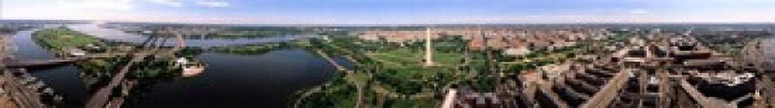 Aerial Washington DC USA Canvas Art - Panoramic Images (22 x 4)