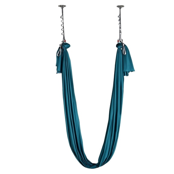 Aerial Yoga Hammock Kit, 8.7 Yds, 100gsm Nylon - Full Rigging & Easy Setup, Green