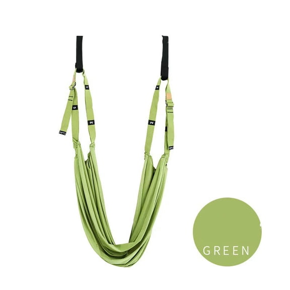 Aerial Yoga Hanging Strap with Elastic Stretch Band for Pilates, Door Anchor Yoga Training, Flexibility & Home Fitness